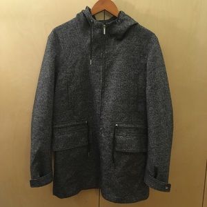 dior homme coat hooded jacket gray sz 50